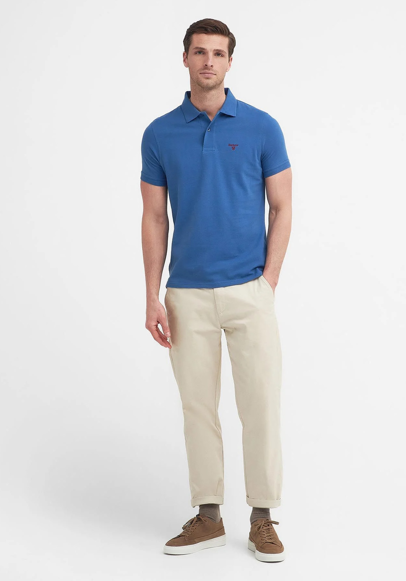 Men's Polo Shirts Barbour Blue