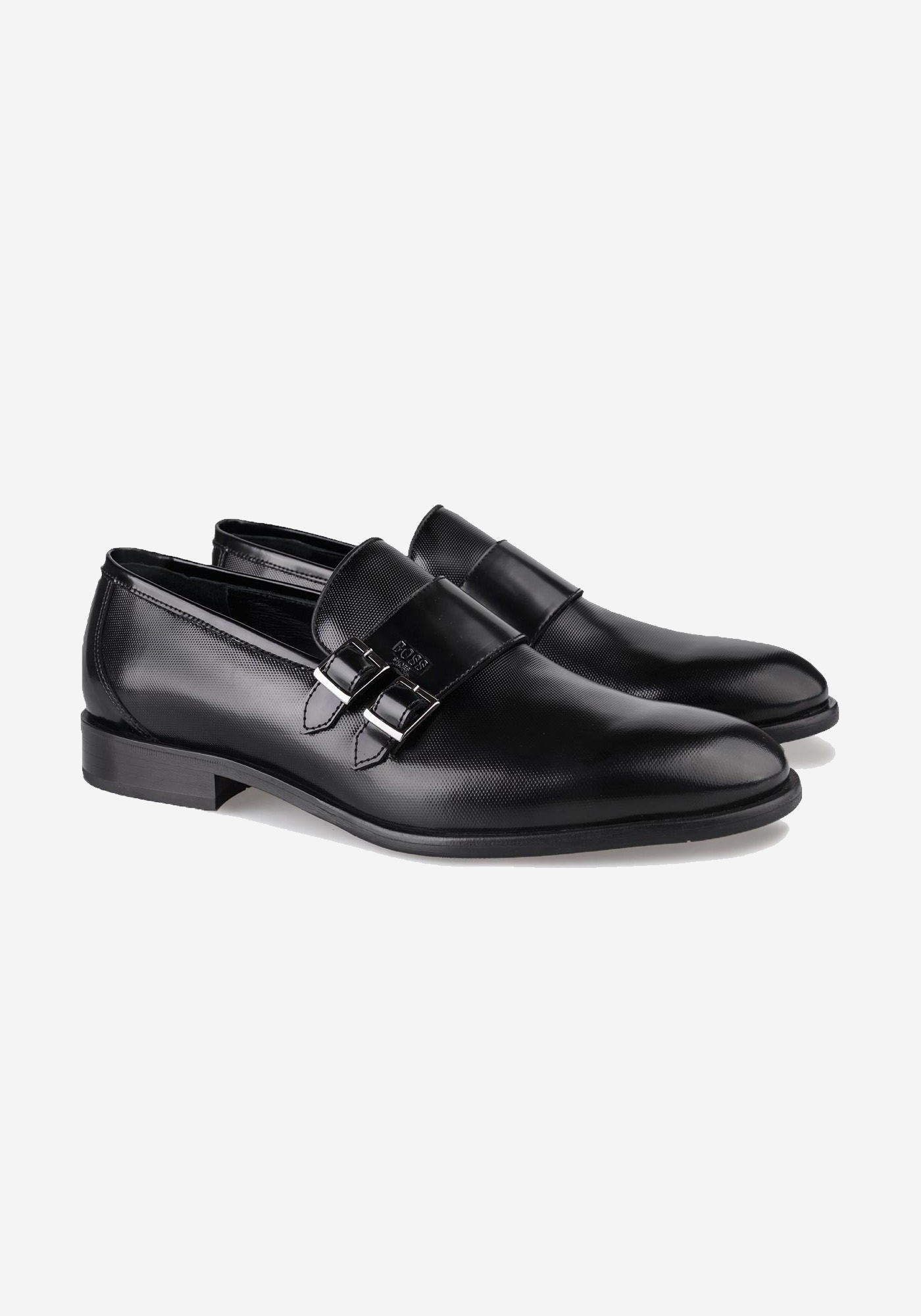 BOSS Shoes Δερμάτινα Monk Παπούτσια της σειράς Point - B7734 Black φωτογραφία