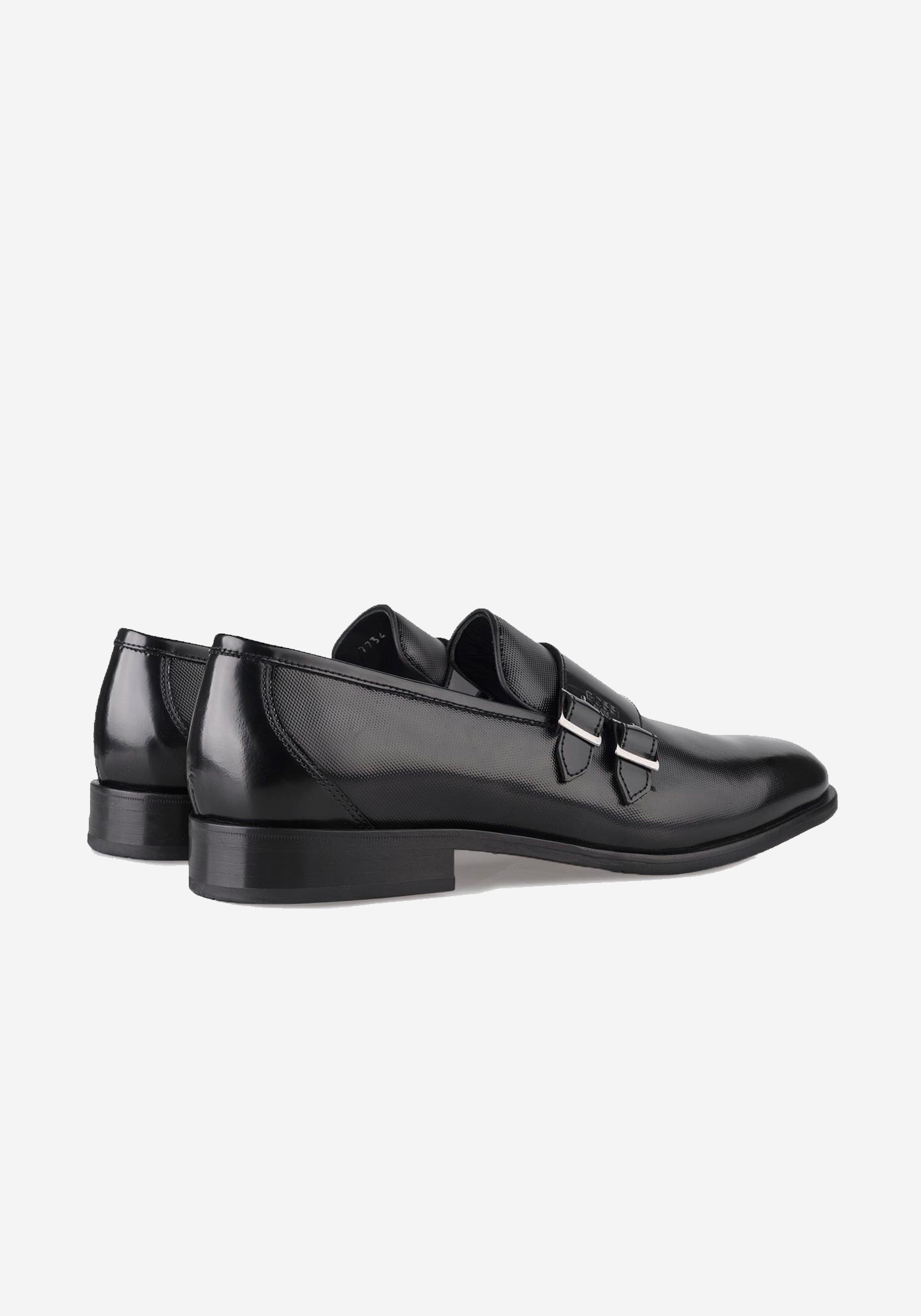 BOSS Shoes Δερμάτινα Monk Παπούτσια της σειράς Point - B7734 Black φωτογραφία