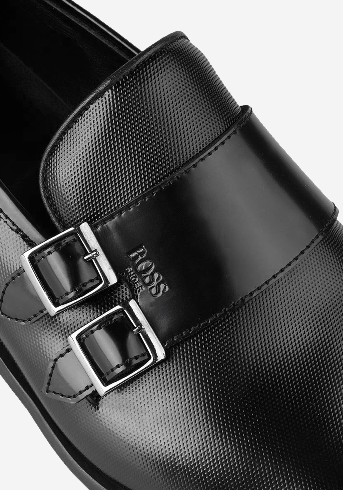 BOSS Shoes Δερμάτινα Monk Παπούτσια της σειράς Point - B7734 Black φωτογραφία