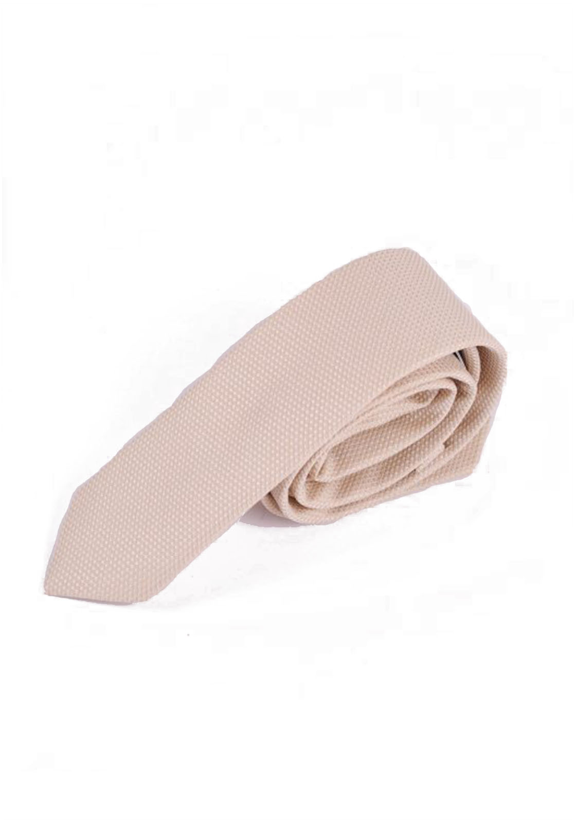 Silk tie in a multi-coloured micro-pattern jacquard - Light Sand