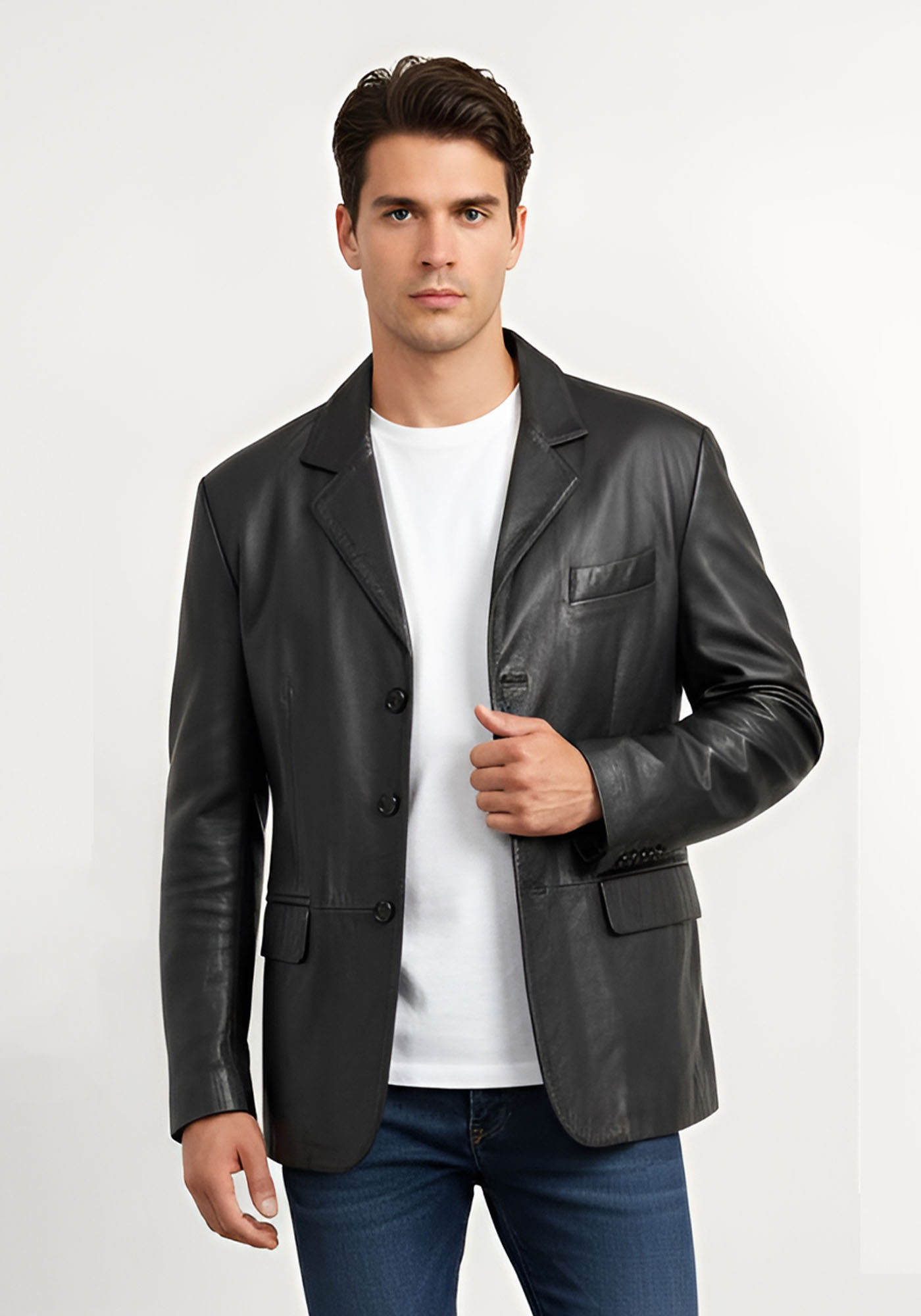 David Moor David Moor Δερμάτινο Μπουφάν της σειράς Jacket - DVDM123 10 Black