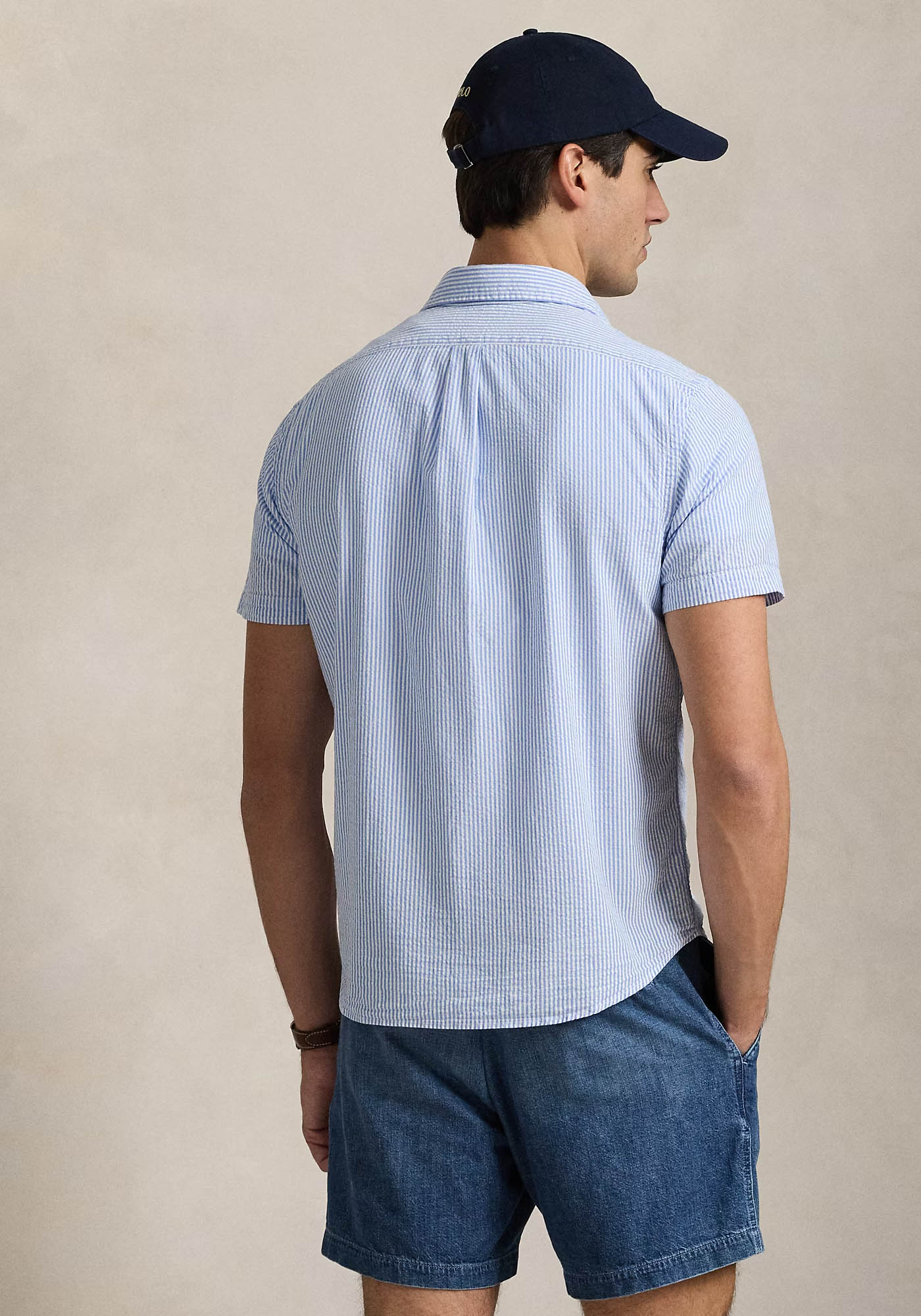 Polo Ralph Lauren Πουκάμισο της σειράς Striped Seersucker - 710906574 002 Blue φωτογραφία