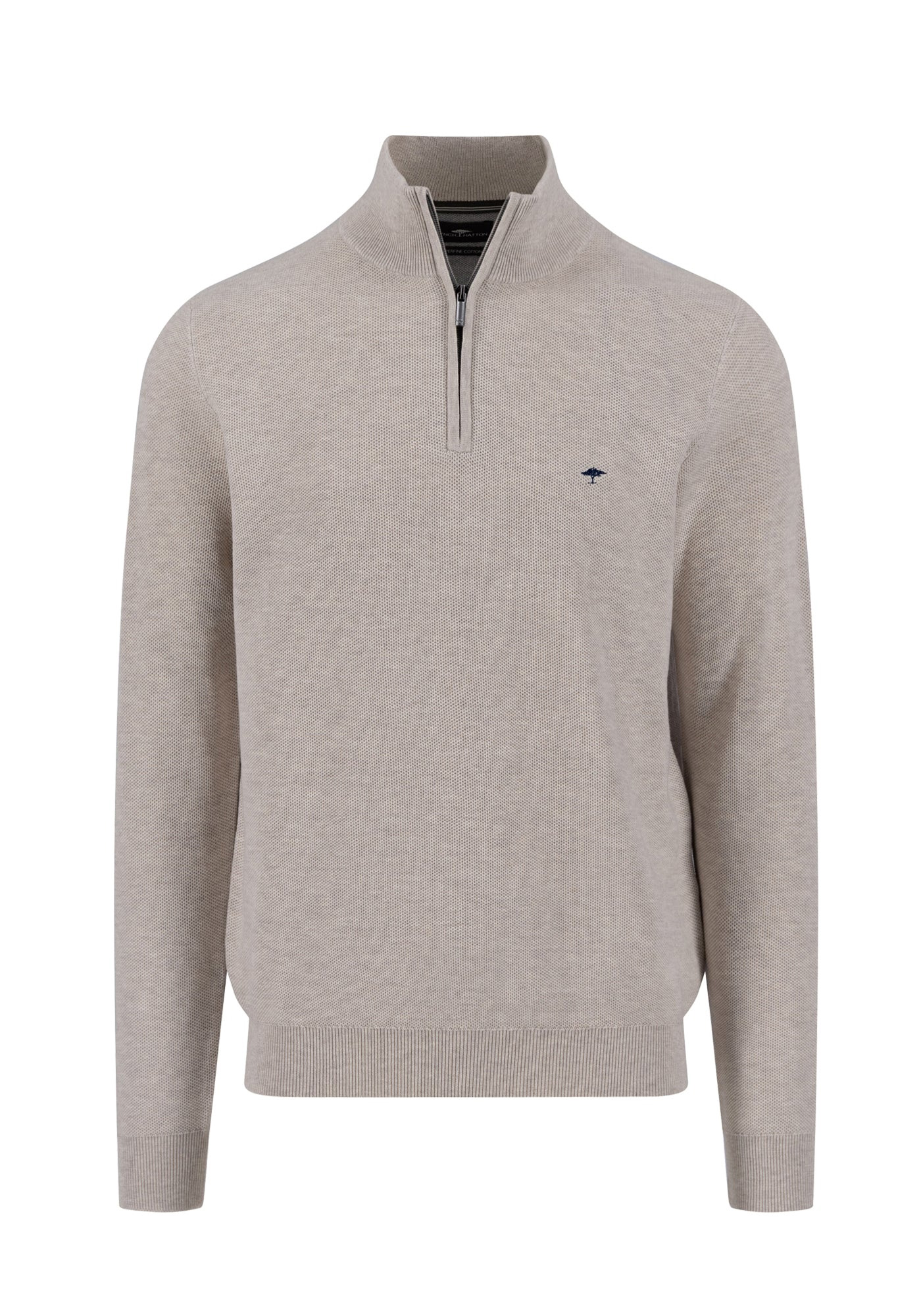 Fynch Hatton Pullover της σειράς Zip Troyer - 1514 222 826 Winter White