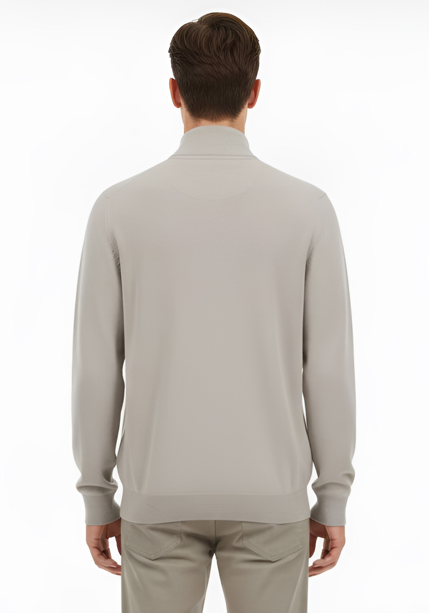 Fynch Hatton Pullover της σειράς Zip Troyer - 1514 222 826 Winter White