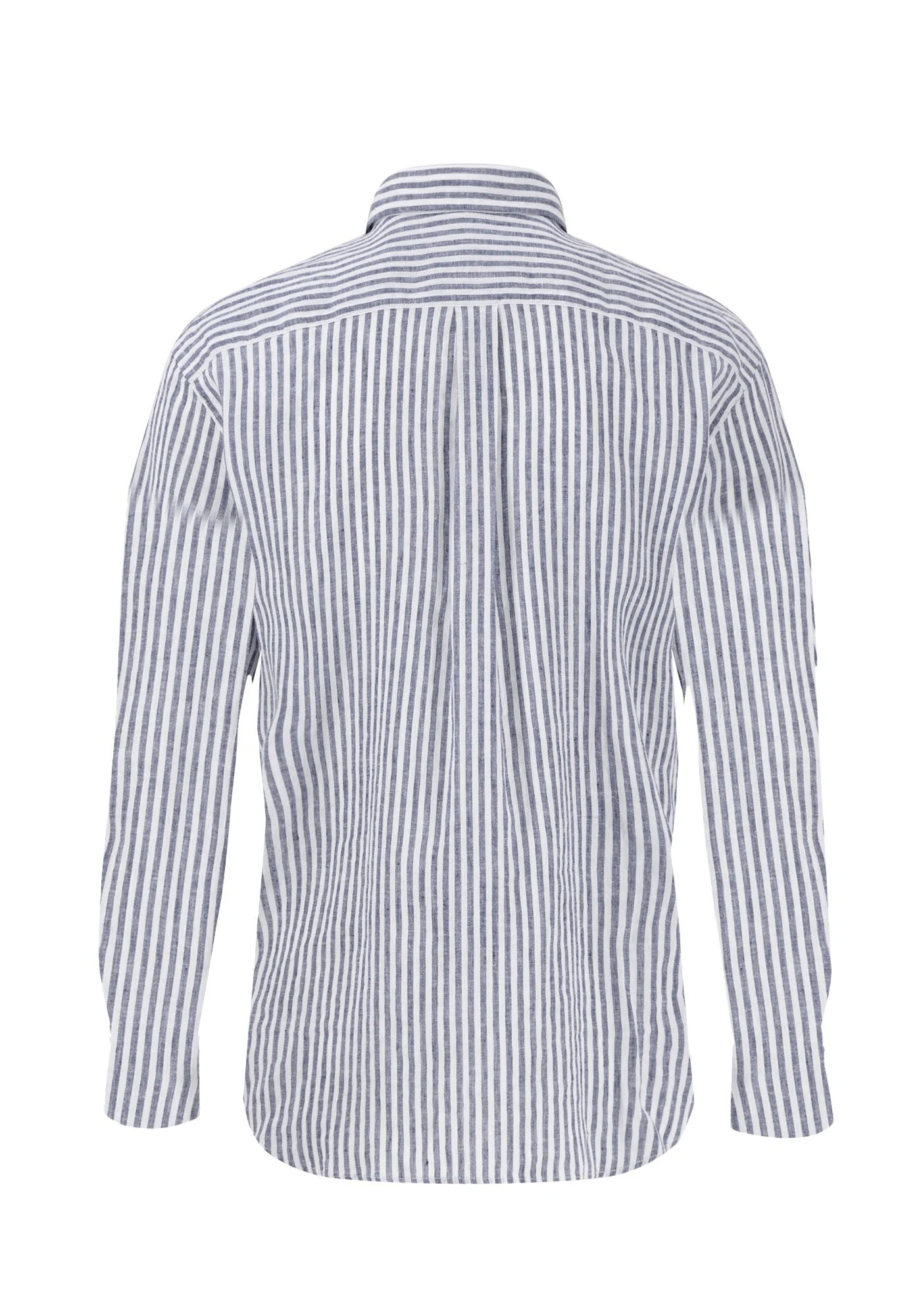 Fynch Hatton Λινό Πουκάμισο της σειράς Striped - 1504 6140 685 Navy