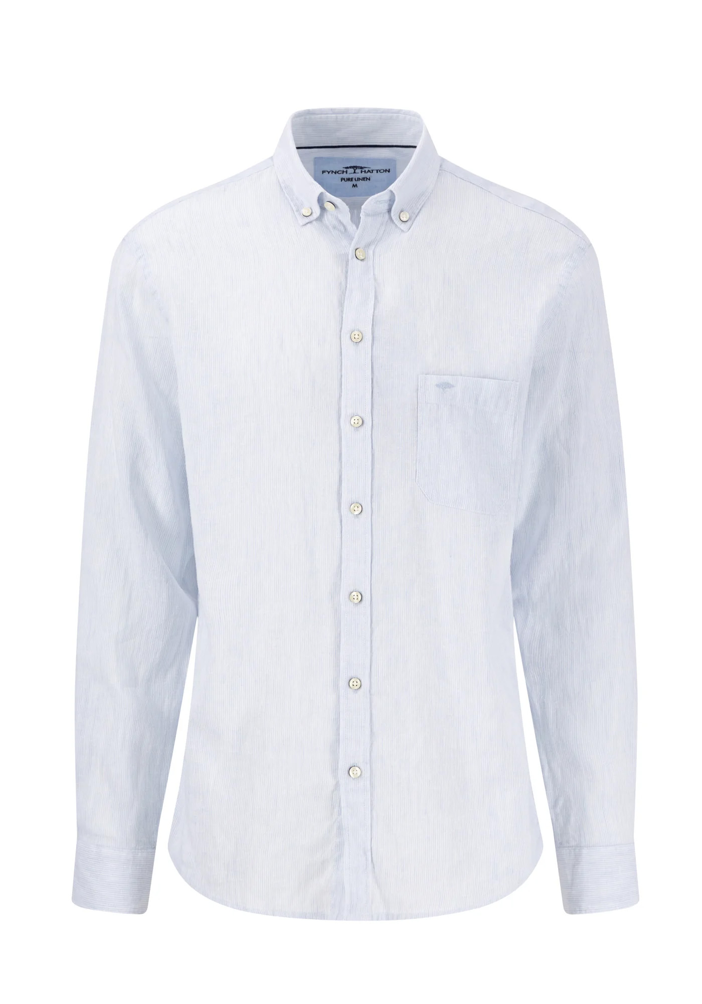 Fynch Hatton Λινό Πουκάμισο της σειράς Striped - 1504 6160 607 Summer Breeze