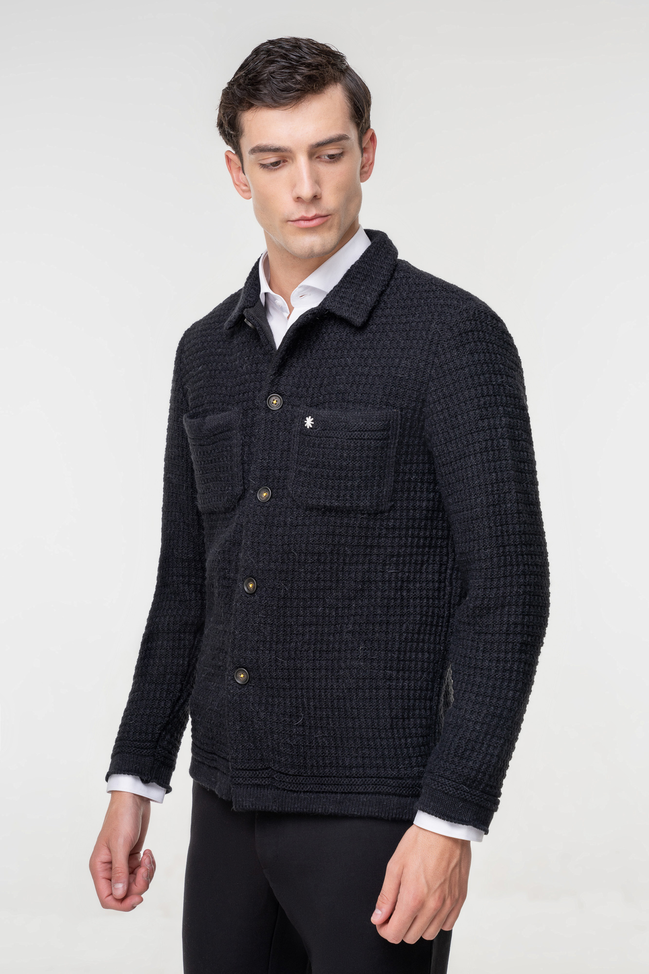 Manuel Ritz Zακέτα της σειράς Cardigan - 3532M591 99 Black φωτογραφία