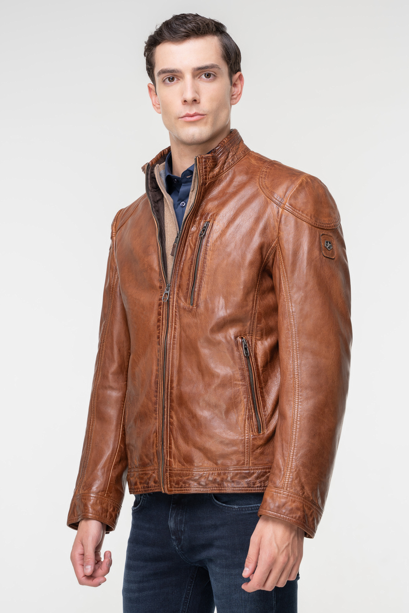 Milestone Δερμάτινο της σειράς Pepino - 431076 20025 24 Cognac φωτογραφία