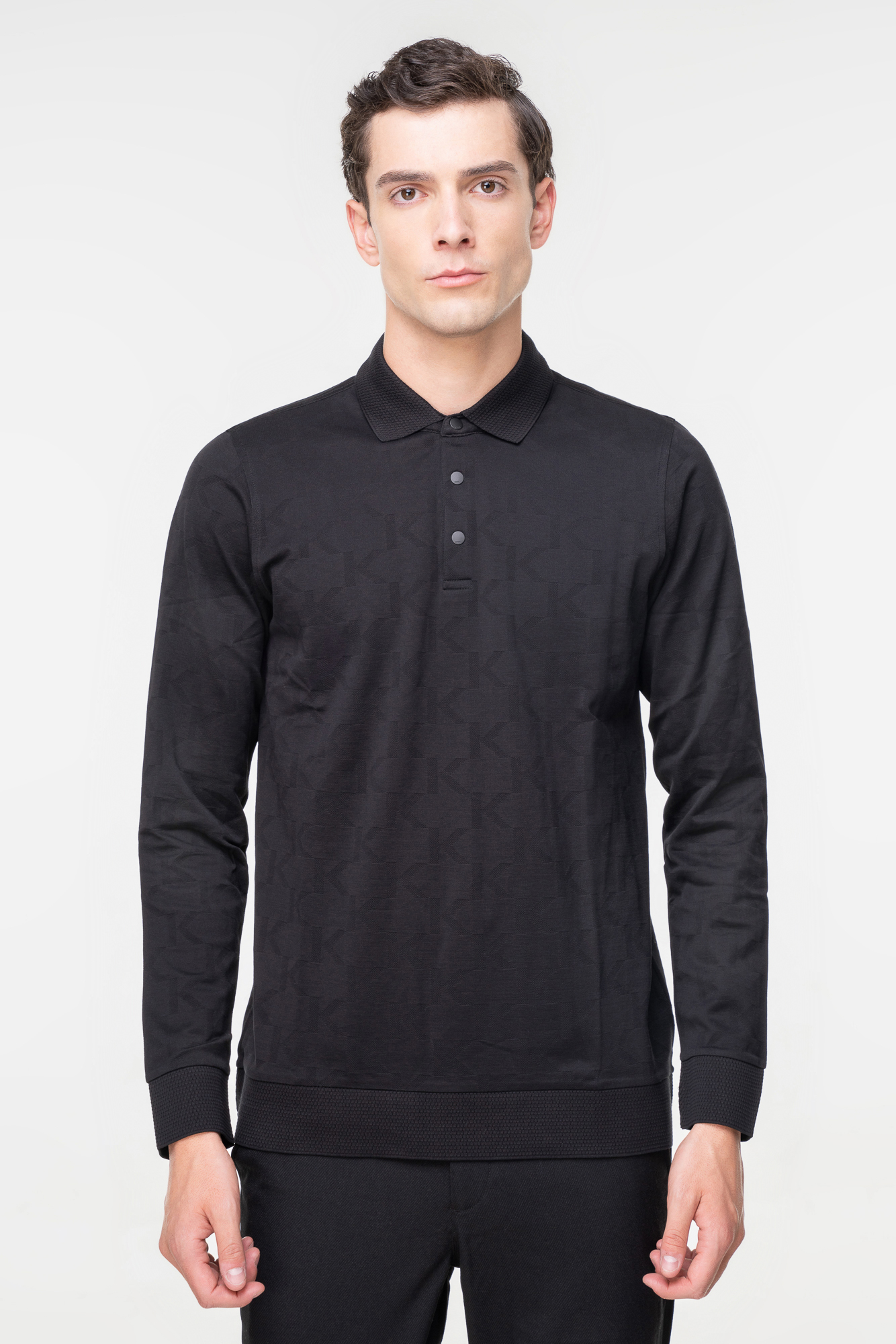 Karl Lagerfeld Karl Lagerfeld Polo Μπλούζα της σειράς Pressbutton - 745012 534215 990 Black