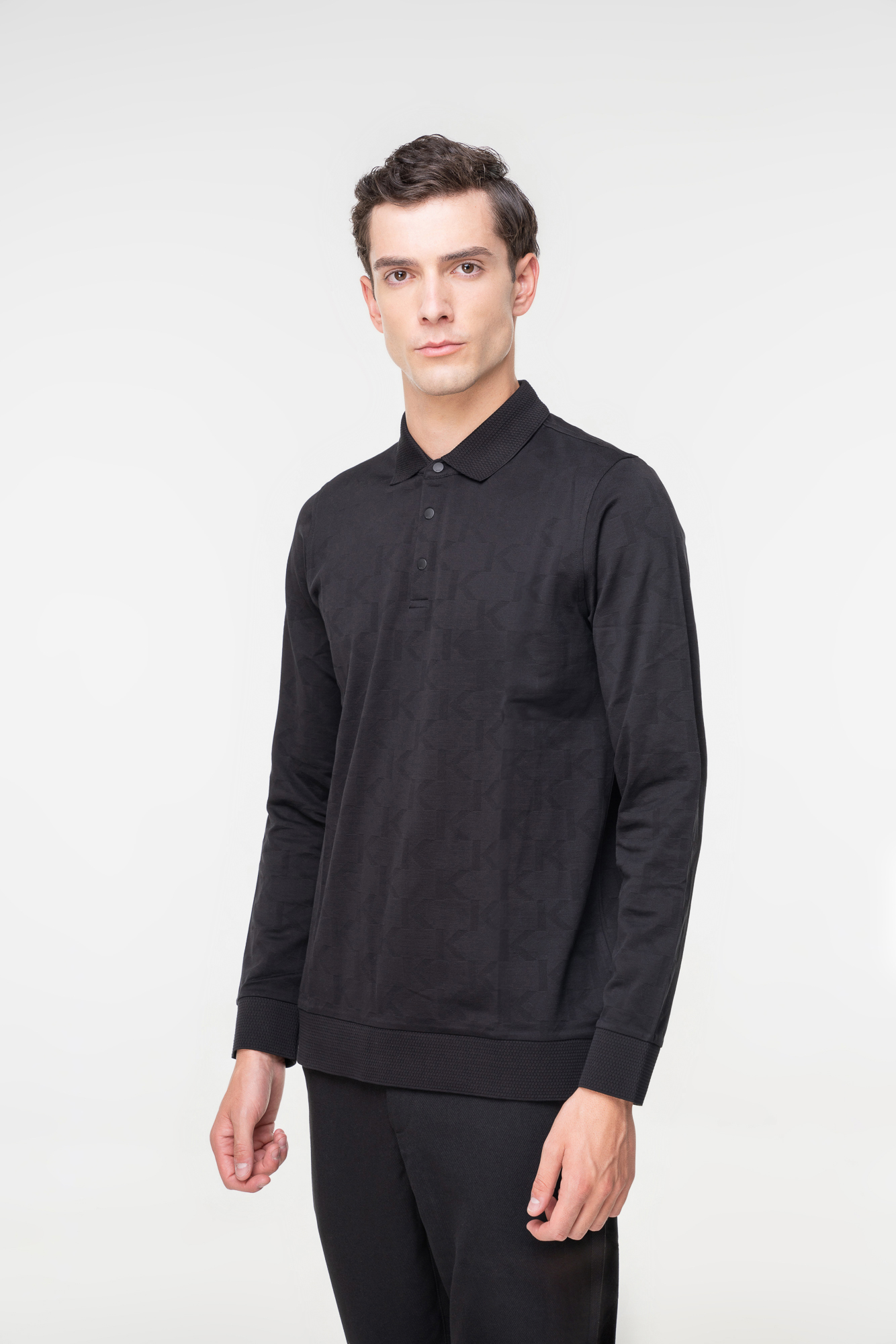 Karl Lagerfeld Polo Μπλούζα της σειράς Pressbutton - 745012 534215 990 Black φωτογραφία