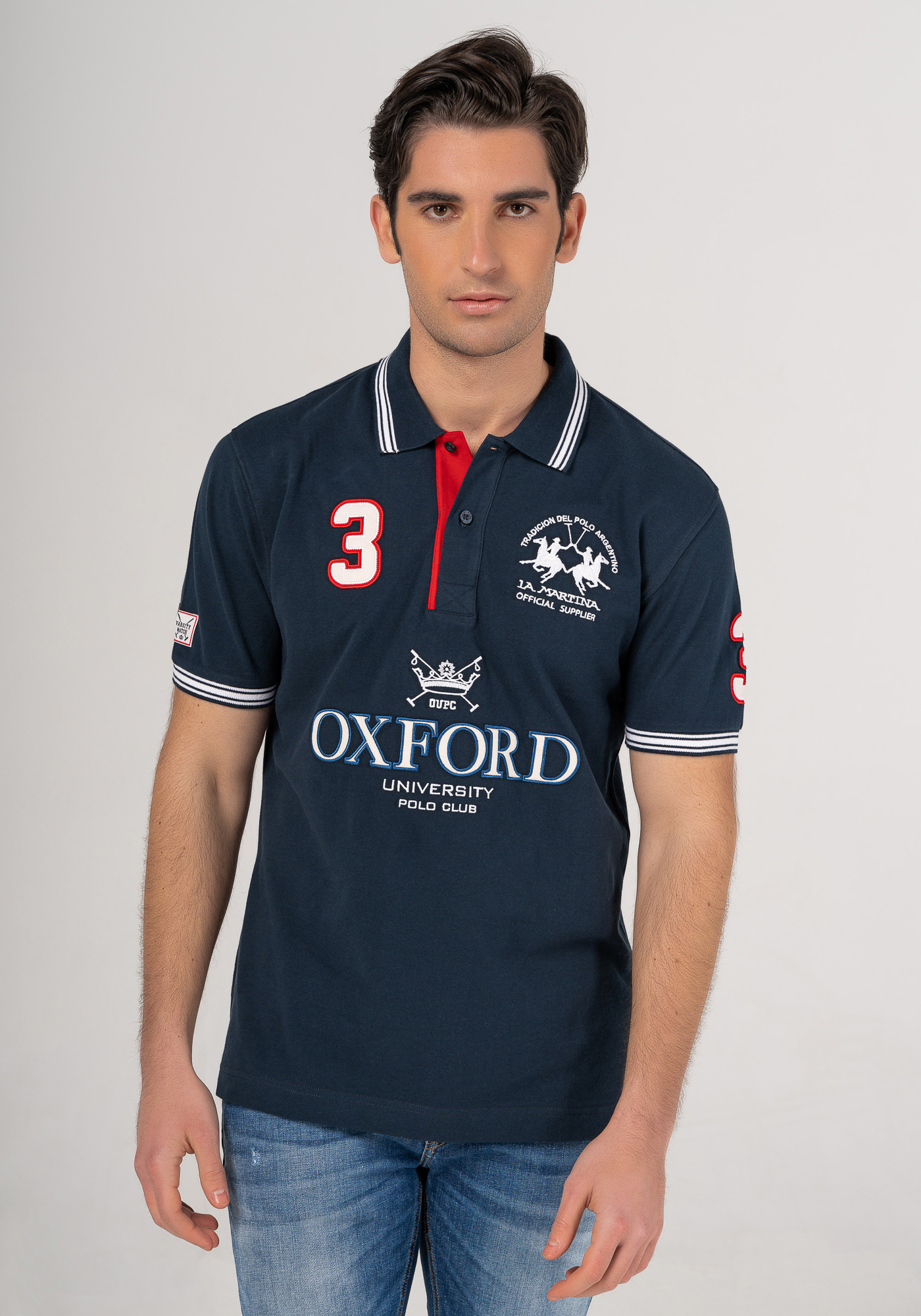 La Martina La Martina Polo Μπλούζα της σειράς Man Polo - TMP615 PK097 07017 Navy
