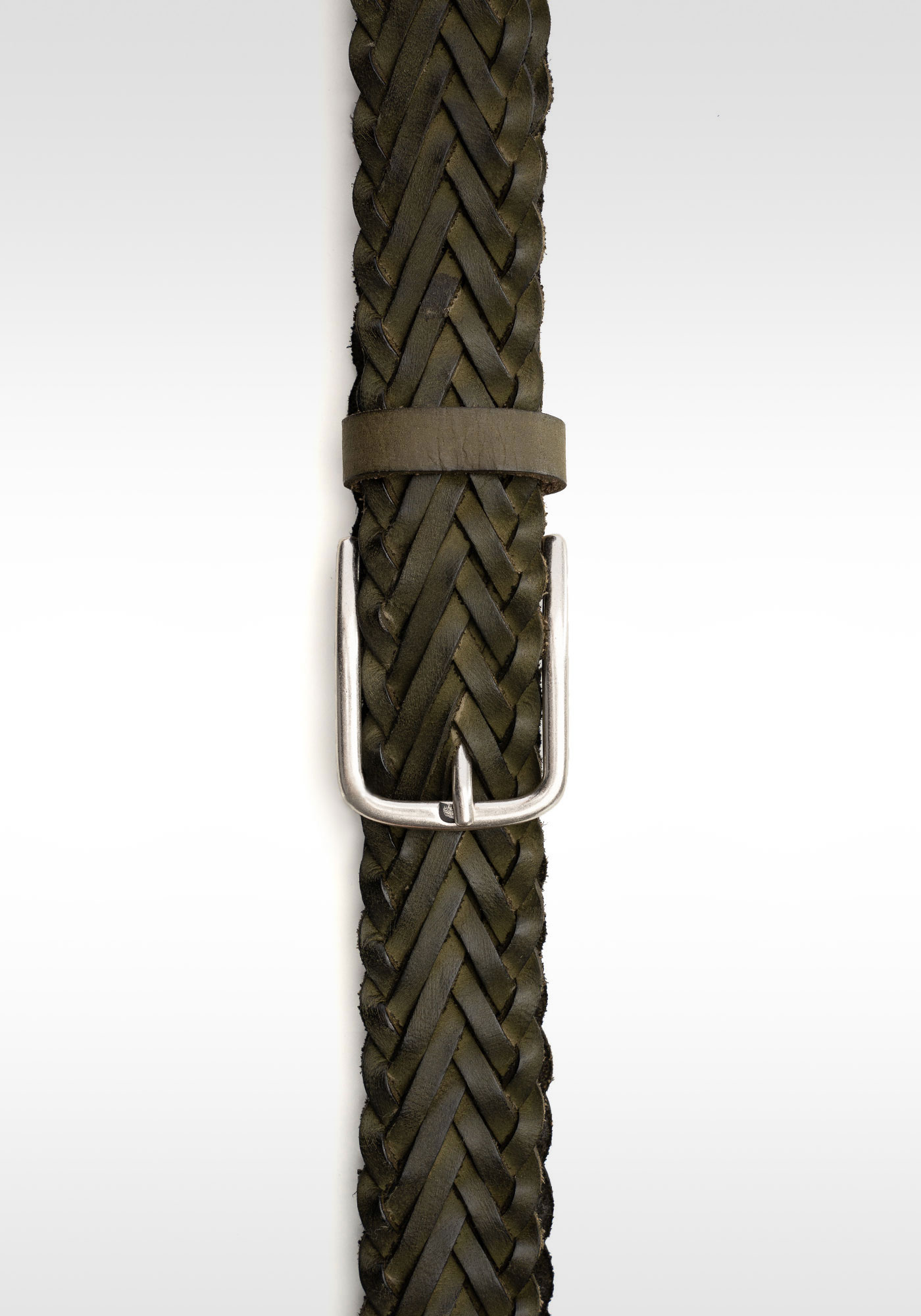 Fynch Hatton Fynch Hatton Ζώνη της σειράς Braided - FM4003 R3182 0565 Dark Olive