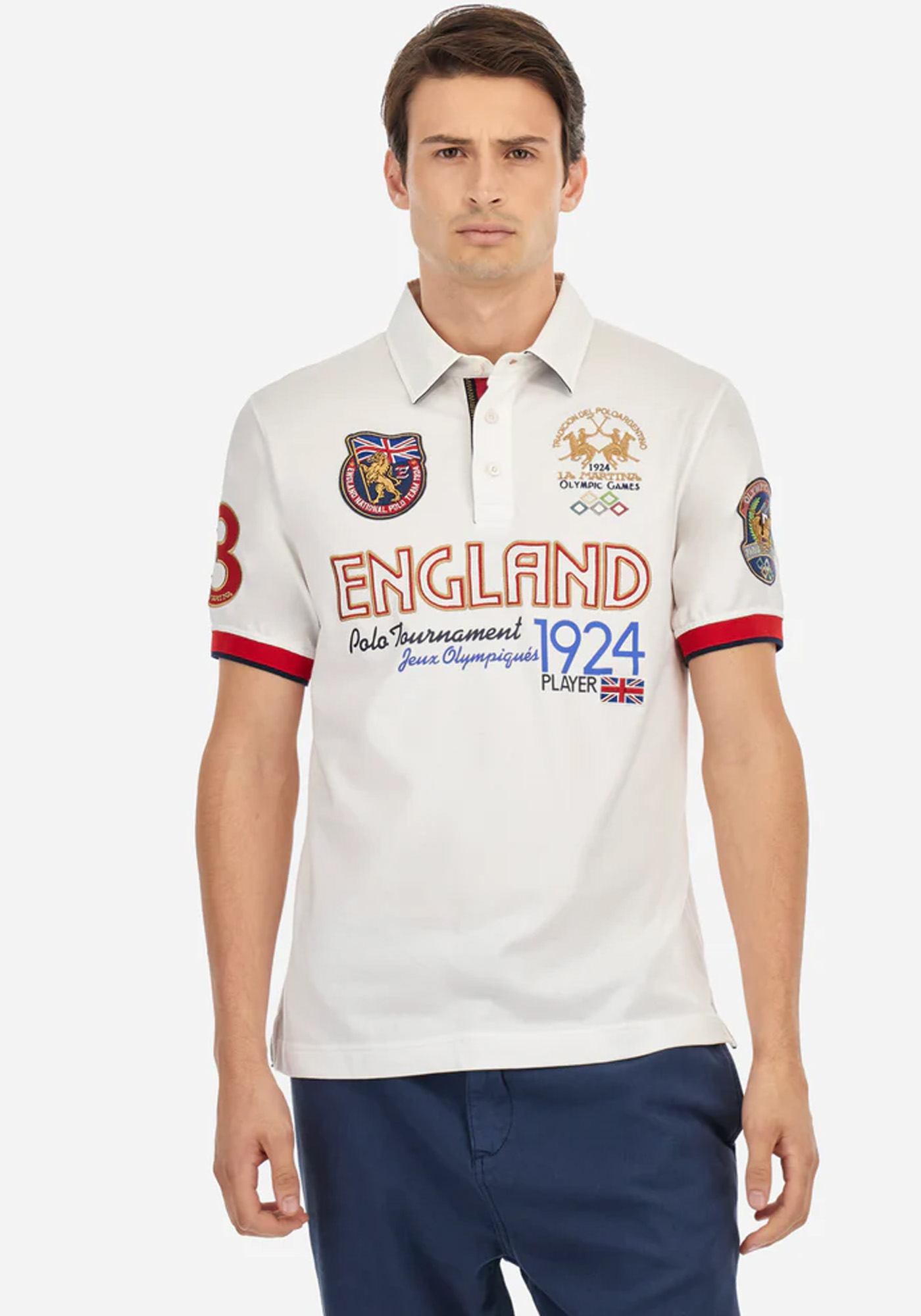 La Martina Polo της σειράς Alexis - MAP614 PK031 00001 Optic White