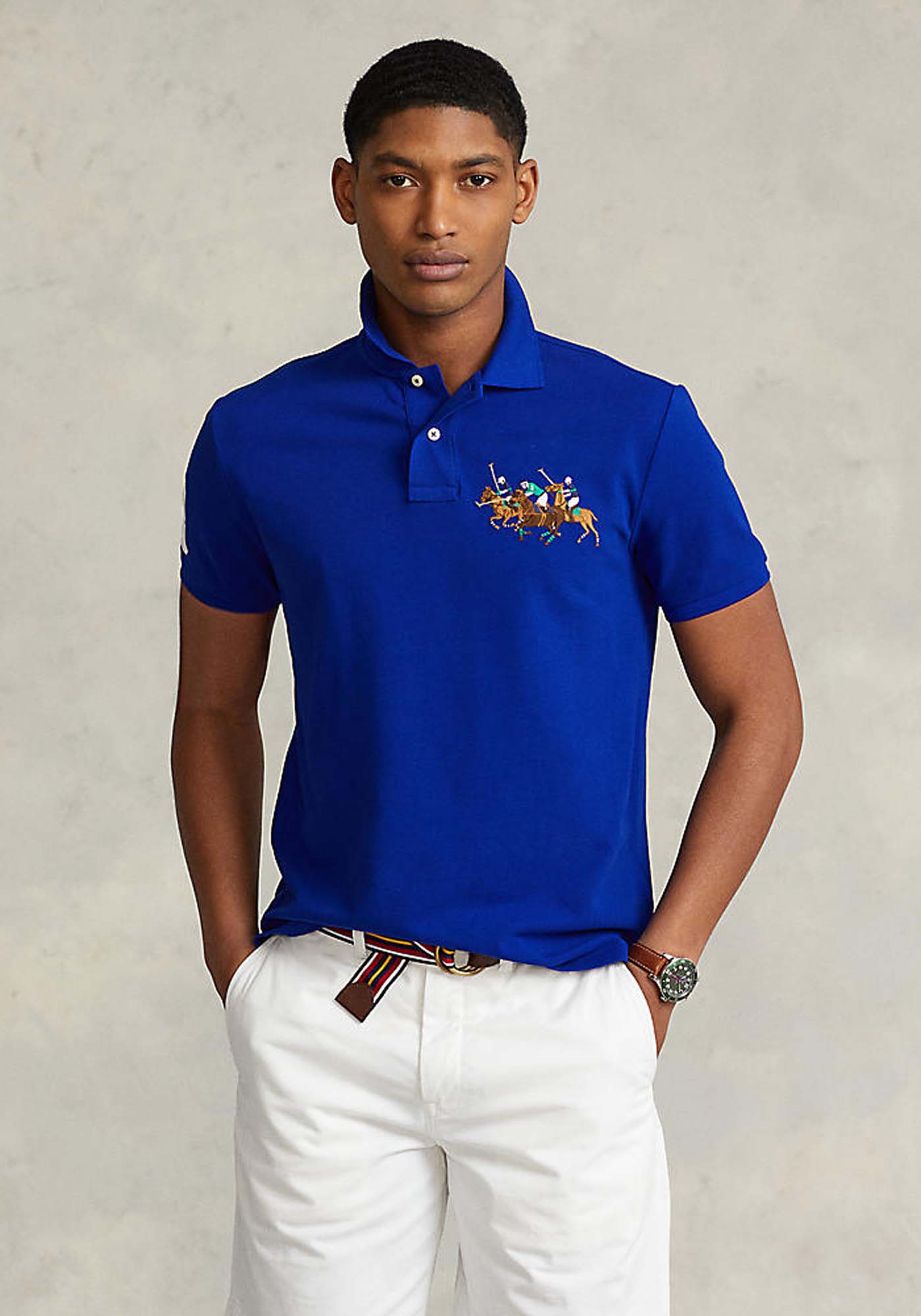 Polo Ralph Lauren Polo Μπλούζα της σειράς Triple Pony - 710814437 022 Blue