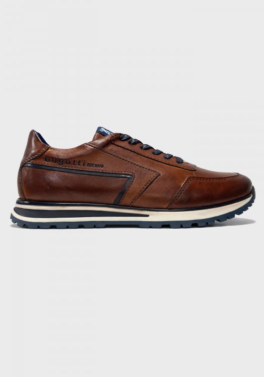 Bugatti Δερμάτινα Sneakers της σειράς Philip - 332 AG8044100 6300 Cognac