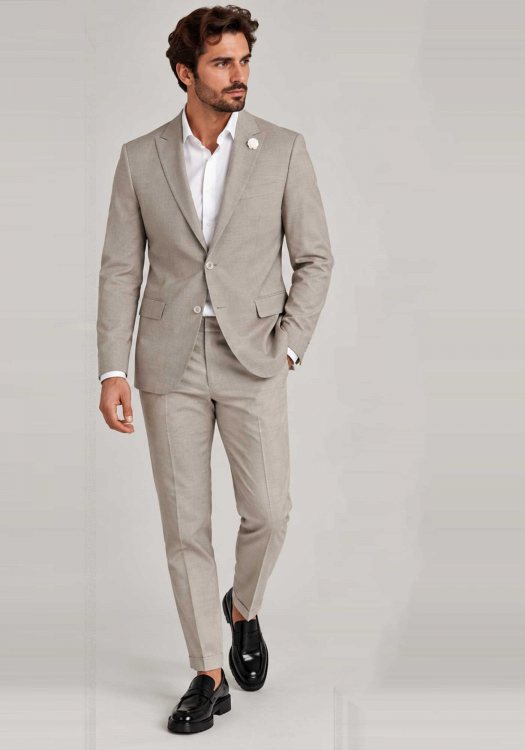 BOSS 2 Pieces Κοστούμι Huge - 50557512 275 Open Beige