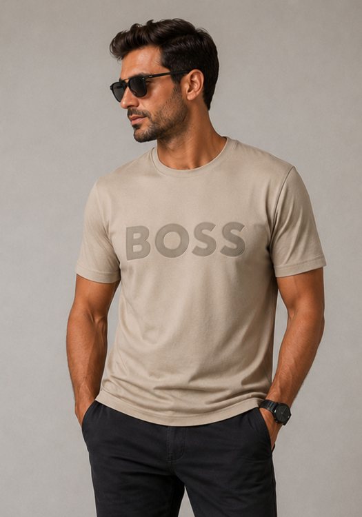 BOSS Jersey της σειράς TS Structure Logo - 50566883 334 Light Pastel Green