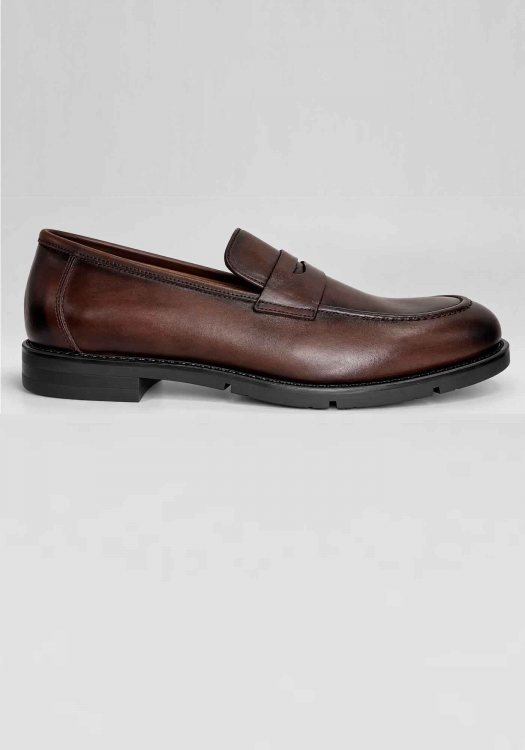 Alessandro Rossi Δερμάτινα Loafers - 54404 Brown Antique