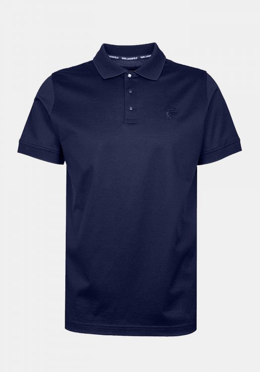 Karl Lagerfeld Polo Μπλούζα Pressbutton - 745000 562200  690 Blue