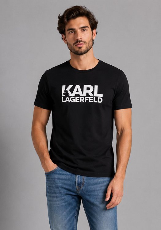 Karl Lagerfeld T Shirt Pre - 755780 561235 990 Black 