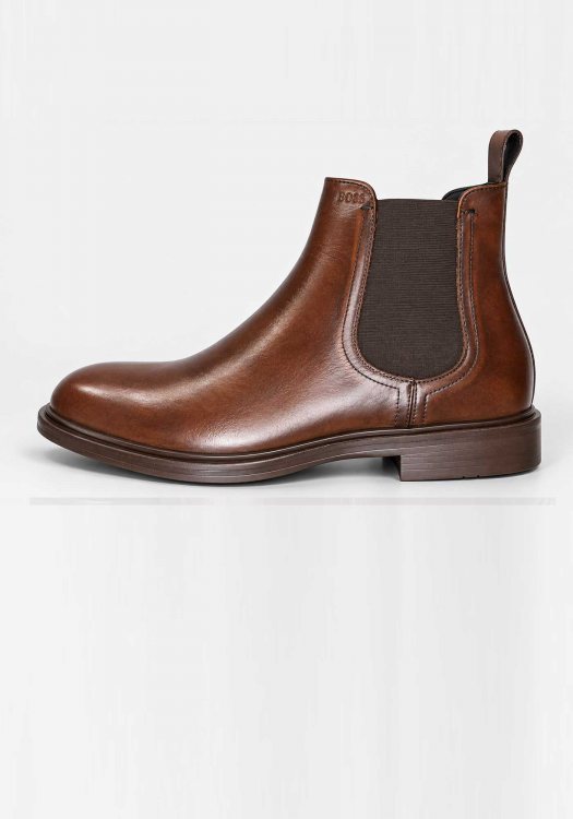 BOSS Shoes Leather Chelsea Boots - E8048 Brown Calf