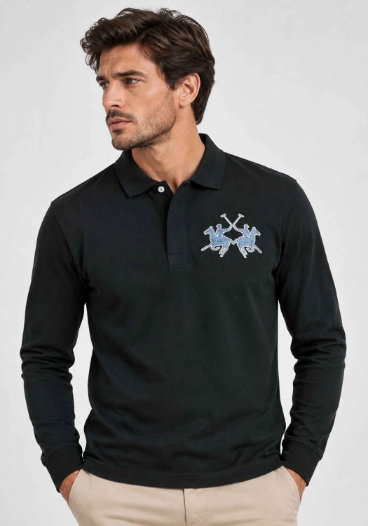 La Martina Polo Μπλούζα Devin - MDP016 JS005 07207 Navy