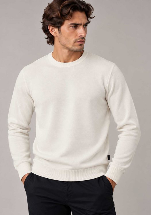 Hamaki-Ho Pullover Girocollo - MI3248H OW Ecru