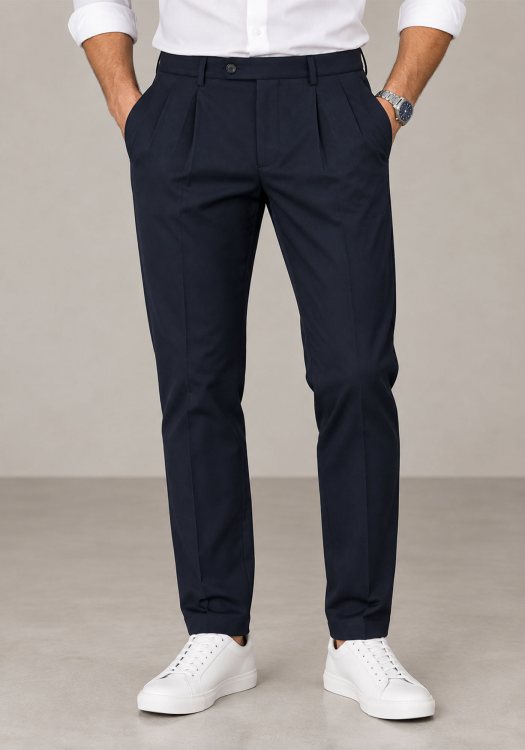 Bugatti Παντελόνι Soft Flannel - 1050 26090F 390 Blue