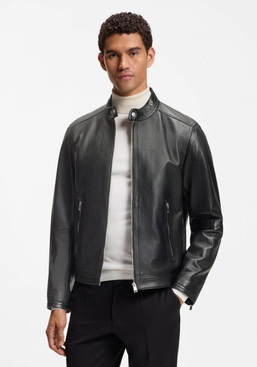 BOSS Δερμάτινο Jacket H-Mansell5  -  50564586 001 Black