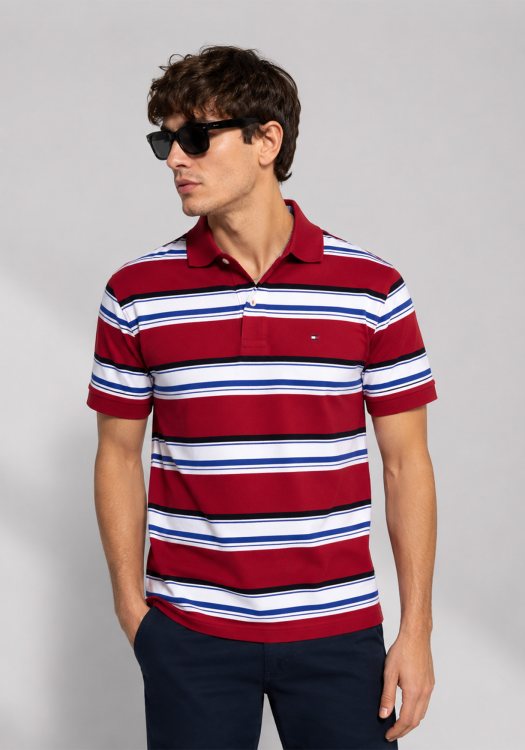 Tommy Hilfiger Polo Μπλούζα Polo - 0883523578 0707700 614 Multi Stripe