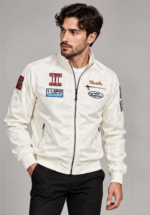 Scotch & Soda Bomber Μπουφάν Vansity Supplies - 0908 22 10 123 01 White