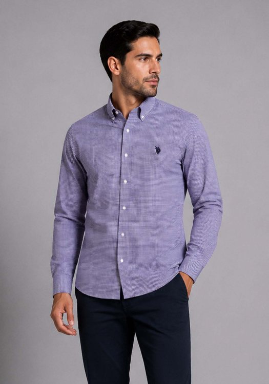 U.S. Polo Assn. Πουκάμισο  James - 104 87346 51077 850 Purple
