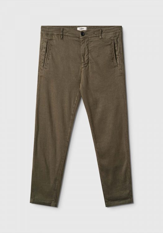 GABBA Λινό Παντελόνι της σειράς Monza Twill - 10974 7007 Dusty Olive