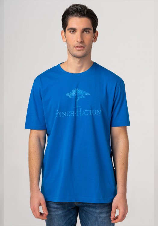 Fynch Hatton Μπλούζα της σειράς Organic Cotton - 1121 1604 645 Royal