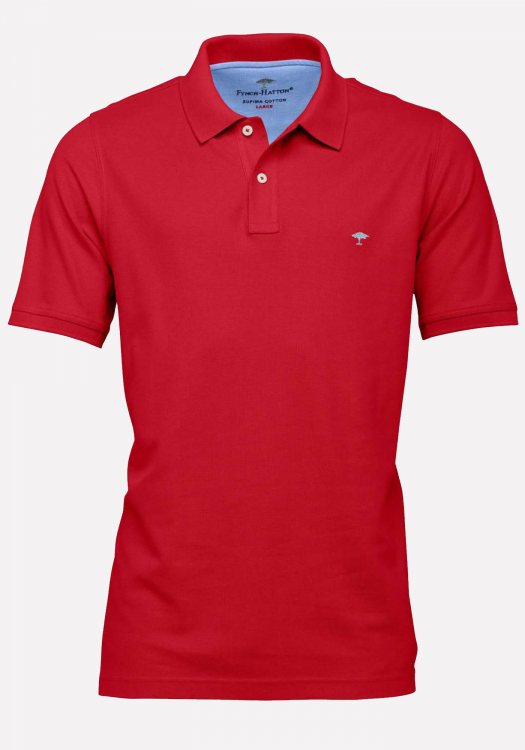 Fynch Hatton Polo Μπλούζα της σειράς Supima Cotton - 1122 1700 366 Sangria