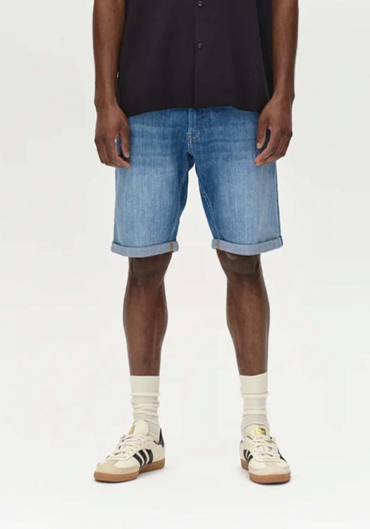 GABBA Jean Βερμούδα Markus Selvedge - 11499 5002 Mid Blue Denim