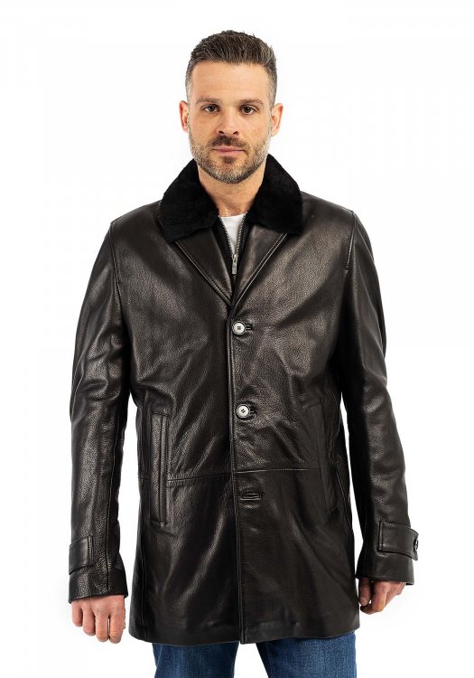 Joop Leather Long Jacket