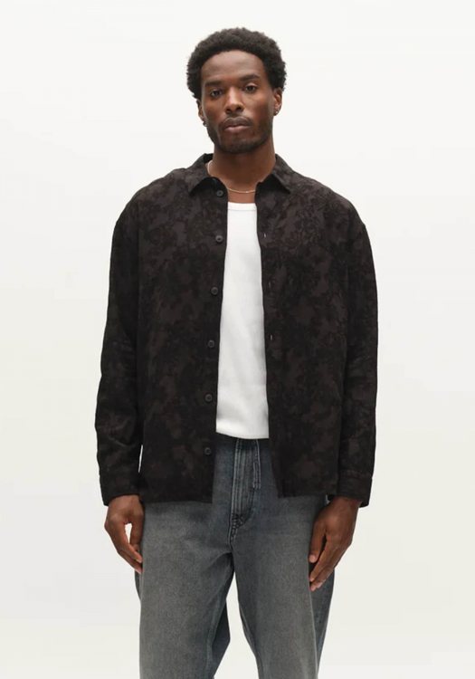 GABBA Overshirt GABjens Brocade - 12122 9999 Black