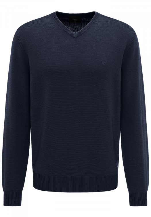 Fynch Hatton Sweater V-neck - Navy