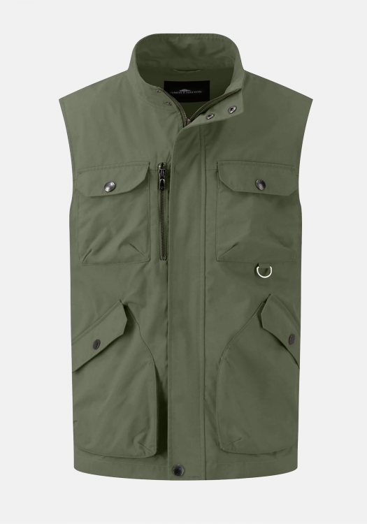 Fynch Hatton Αμάνικο Jacket της σειράς Reporter - 1402 2616 701 Dusty Olive