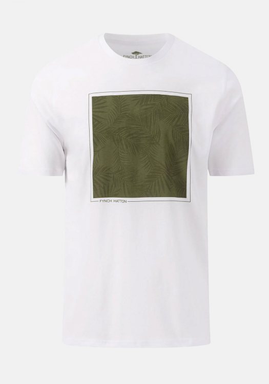 Fynch Hatton T Shirt της σειράς Leaf - 1404 1802 802 White