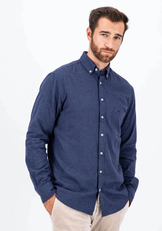 Fynch Hatton Πουκάμισο της σειράς Flannel - 1410 6040 685 Navy