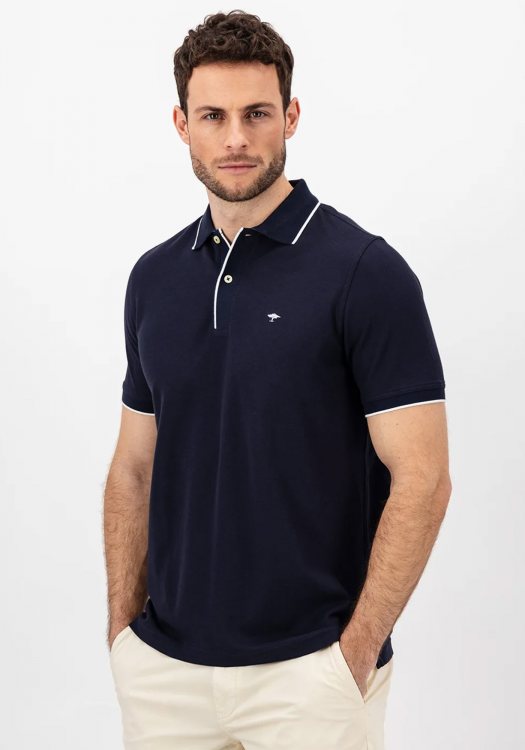 Fynch Hatton Polo Μπλούζα της σειράς Supima - 1413 1702 685 Navy