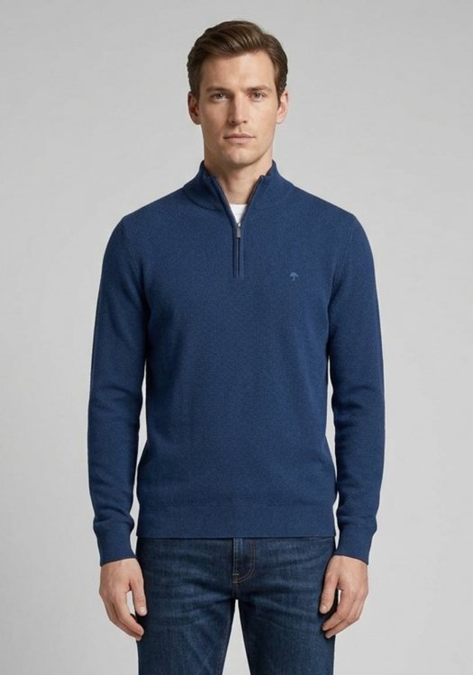 Fynch Hatton Pullover της σειράς Zip Troyer - 1414 222 680 Night