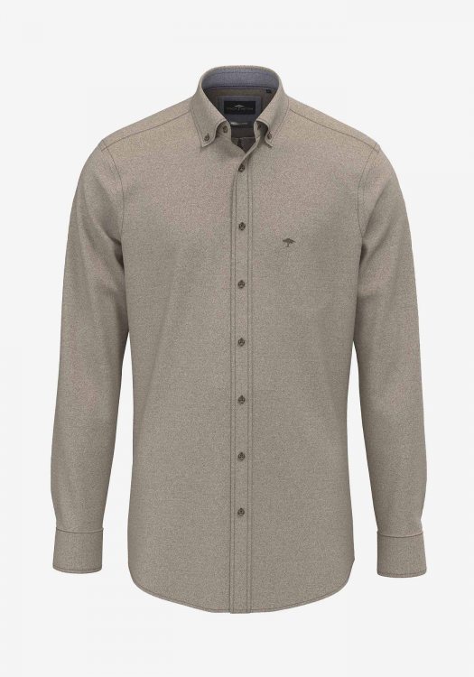 Fynch Hatton Πουκάμισο της σειράς Cotton - 1510 8290 861 Dark Chocolate