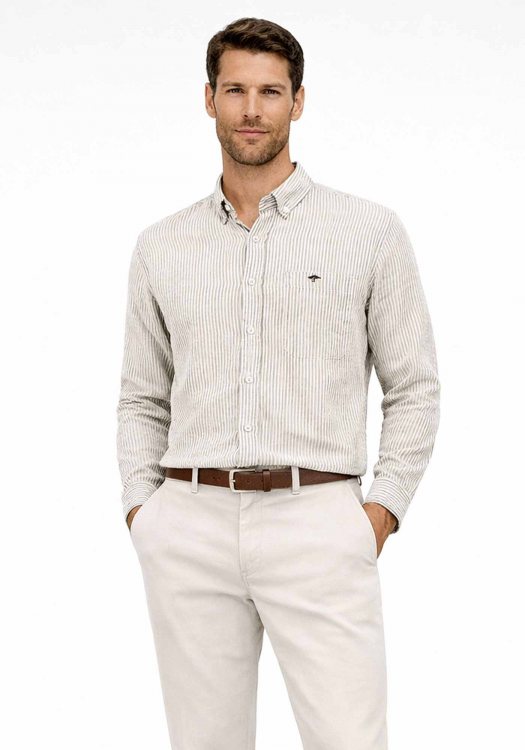 Fynch Hatton Πουκάμισο Soft Oxford - 1613 6020 719 Dark Khaki