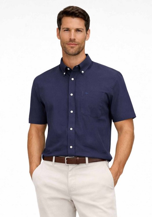 Fynch Hatton Πουκάμισο Texture - 1604 8091 685 Navy