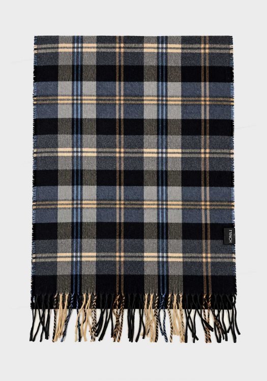 Fynch Hatton Κασκόλ Soft Check - 1609 0520 661 Ink Blue