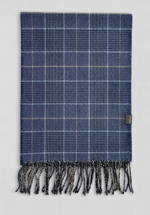 Fynch Hatton Κασκόλ Soft Check - 1610 0515 661 Ink Blue